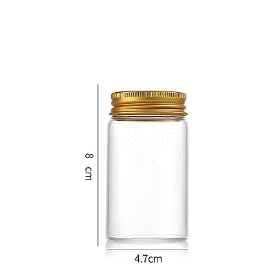 Column Glass Screw Top Bead Storage Tubes CON-WH0086-094D-02-1