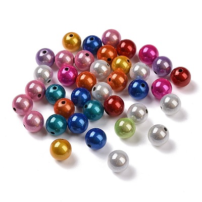 Spray Painted Acrylic Beads MACR-Q154-01C-1