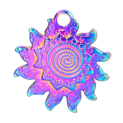201 Stainless Steel Pendants FIND-PW0004-13MC-1