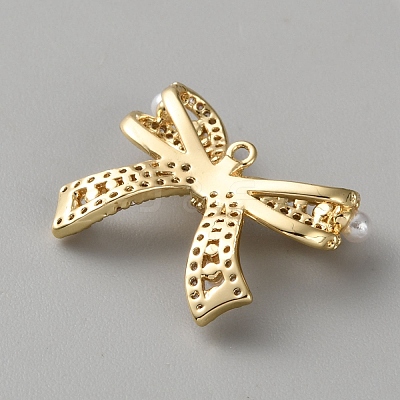 Brass Micro Pave Cubic Zirconia Pendants FIND-WH0817-162G-J-1