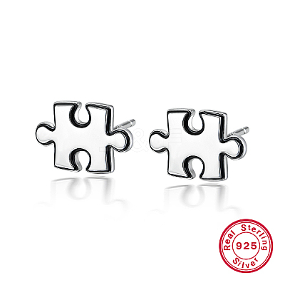 Anti-Tarnish Rhodium Plated 925 Sterling Silver Stud Earrings OW4479-1-1