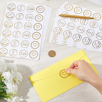 Word Gold Foil Self-adhesive Stickers DIY-WH20001-13H-1