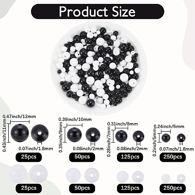 900Pcs 8 Colors Opaque Acrylic Beads MACR-SP0002-34-1