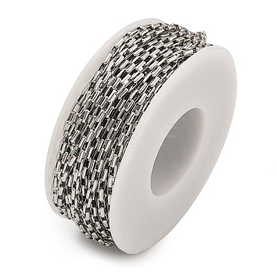 304 Stainless Steel Rectangle Link Chains CHS-G038-03P-1