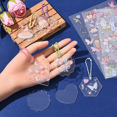DIY Acrylic Keychain Making Kits DIY-YW0012-35-1