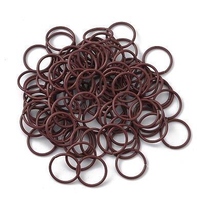 100Pcs Baking Paint Zinc Alloy Open Jump Rings FIND-WH0032-85B-07-1