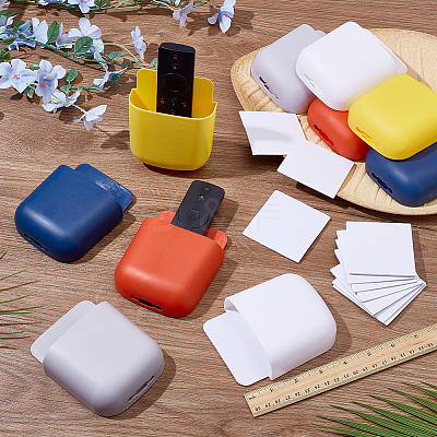 10Sets 5 Colors Plastic Wall-mounted Remote Control Storage Box KY-GO0001-13B-1