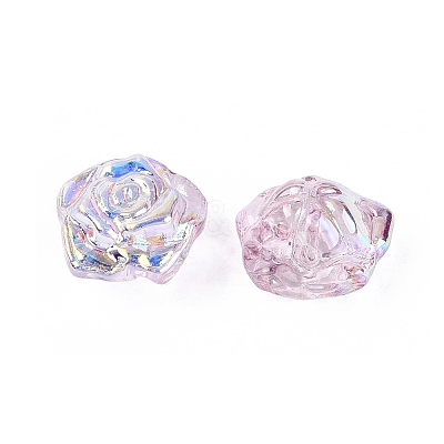 Electroplate Transparent Glass Beads Strands EGLA-N056-02A-04-1