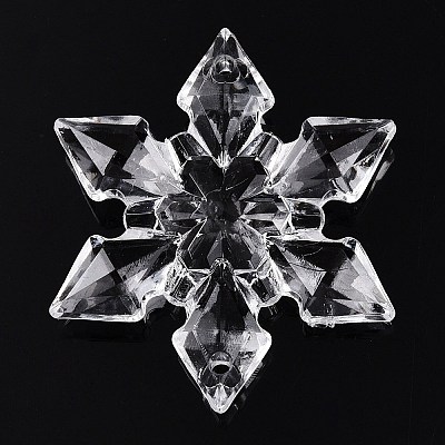 Transparent Acrylic Connector Charms TACR-T028-04B-1