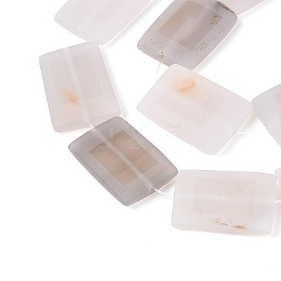 Dyed Natural white Agate Beads Strands G-T144-25B-01-1