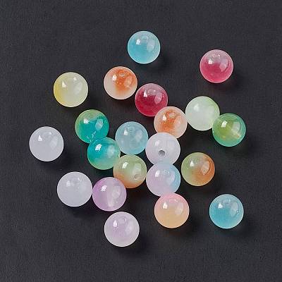 Glass Imitation Jade Beads GLAA-P029-03B-1