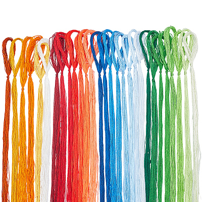 32 Skeins 4 Colors Mulberry Silk Embroidery Floss OCOR-CY0003-07-1