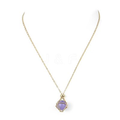 304 Stainless Steel Braided Macrame Pouch Empty Stone Holder for Pendant Necklace Making NJEW-TA00079-02-1