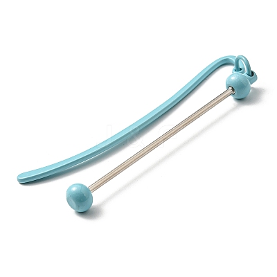 Iron & Alloy Bookmarks with Beadable Bar Pendant AJEW-G055-02A-1