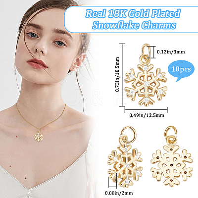 10Pcs Christmas Rack Plating Brass Pendants ZIRC-BBC0002-85-1