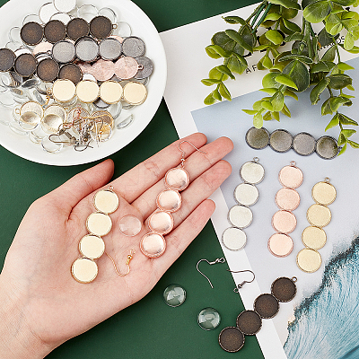 DIY Blank Dome Earring Making Kit DIY-PH0017-28-1