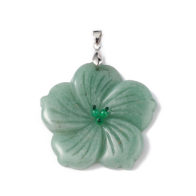 Natural Green Aventurine Big Pendants G-B040-01P-06-1