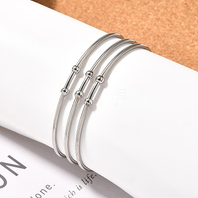 Tarnish Resistant Fashion 304 Stainless Steel Cuff Bangles Torque Bangles X-BJEW-H473-01P-1