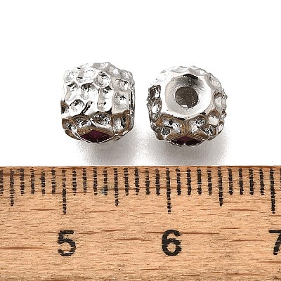 Brass Micro Pave Cubic Zirconia Beads KK-M318-39P-01-1