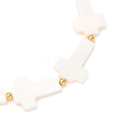 Shell Pearl Beaded Bracelets for Women BJEW-JB12427-1
