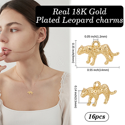 16Pcs Eco-Friendly Brass Charms KK-ME0001-45-1