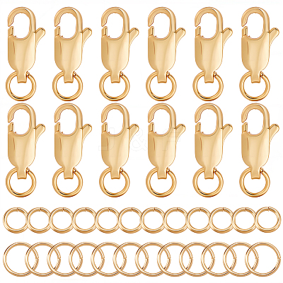 Brass Lobster Claw Clasps KK-BBC0024-52A-1