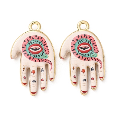 Religion Printed Alloy Pendants AL-CBA7256-24G-1