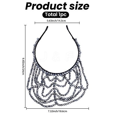 Synthetic Quartz Hair Bands for Women Girls AJEW-WH20033-103-1