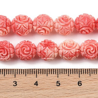 Dyed Synthetic Coral Carved Beads Strands GG-CBA1CDD-03-1