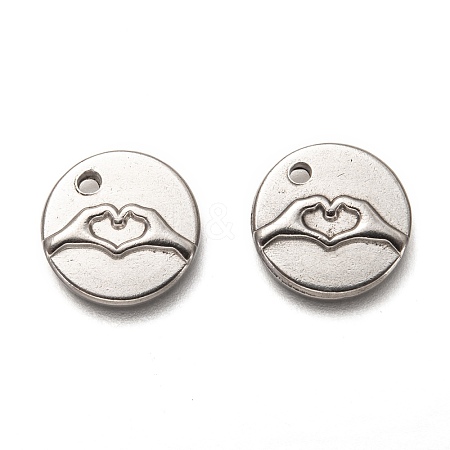 Non-Tarnish 304 Stainless Steel ASL Charms X-STAS-L260-006P-1