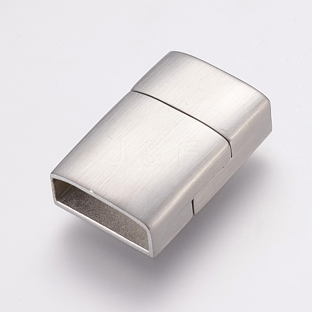 Tarnish Resistant 304 Stainless Steel Magnetic Clasps with Glue-in Ends X-STAS-K145-13P-1