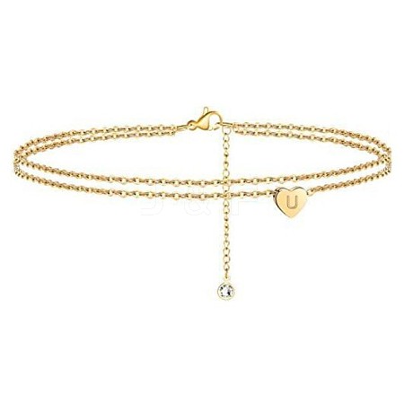 Heart Brass with Crystal Rhinestone Anklets FS-WGC43DA-12-1