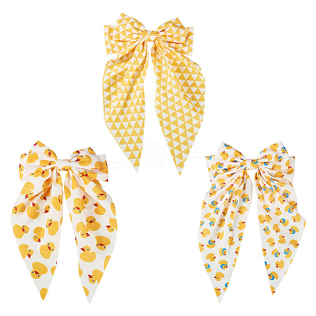 3Pcs 3 Colors Cloth Hair Barrettes for Women Girl OHAR-TA0001-15-1
