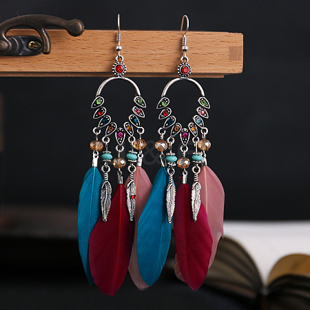 Alloy Rhinestone Teardrop Chandelier Earrings FS-WG764FB-09-1