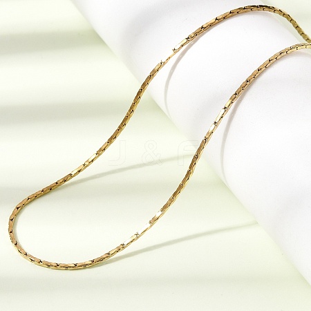 1.3MM 304 Stainless Steel Boston Link Chains Necklaces for Women Men NJEW-Z115-12G-03-1