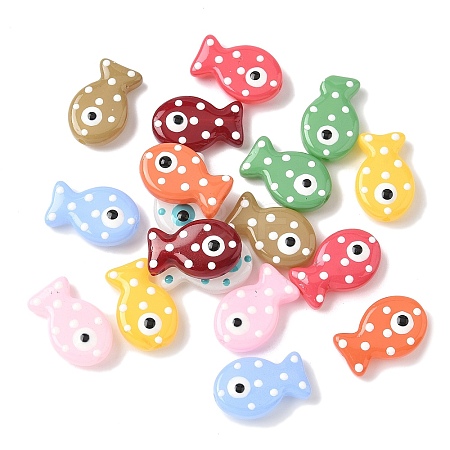 Baking Paint Glass Enamel Beads LAMP-D303-04-1