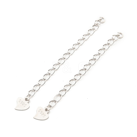 Rhodium Plated 925 Sterling Silver Chain Extender STER-C005-01P-1