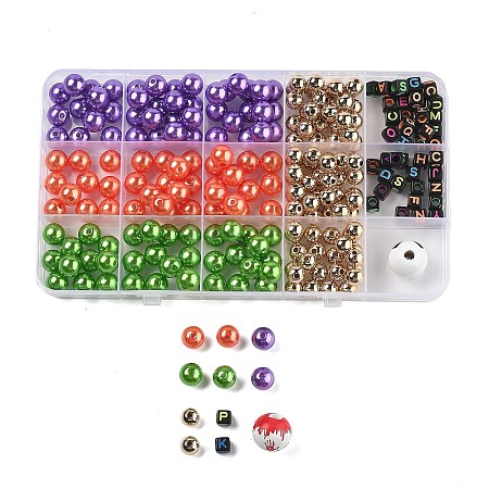 15 Grids DIY Acrylic & ABS Plastic & Wood Beads Jewelry Making Finding Kits DIY-L073-02-1