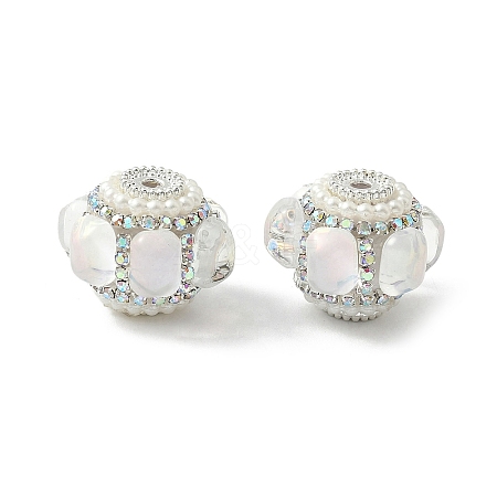 Sparkling Acrylic Rhinestone Beads CLAY-NH0003-01S-04-1