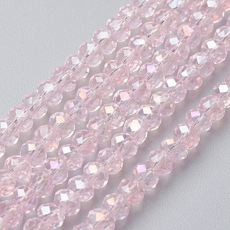 Electroplate Glass Beads Strands EGLA-F124-FR-B05-1