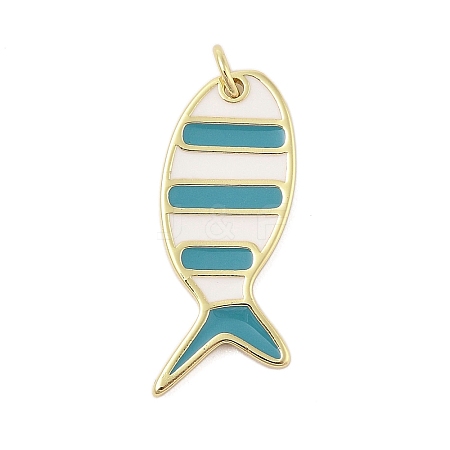 Rack Plating Brass Enamel Pendants KK-Z074-10G-01-1