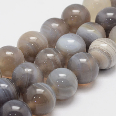 Natural Striped Agate/Banded Agate Bead Strands G-K155-D-14mm-02-1