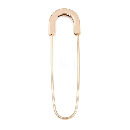 Alloy Extra Large Safety Pin Brooches PALLOY-P333-02G-1