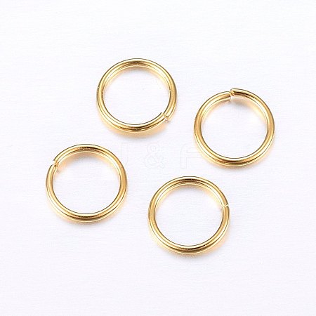304 Stainless Steel Open Jump Rings STAS-O098-01G-05-1