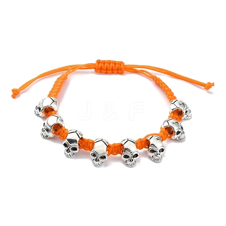 Adjustable Alloy Braided Beads Bracelets BJEW-JB10918-1