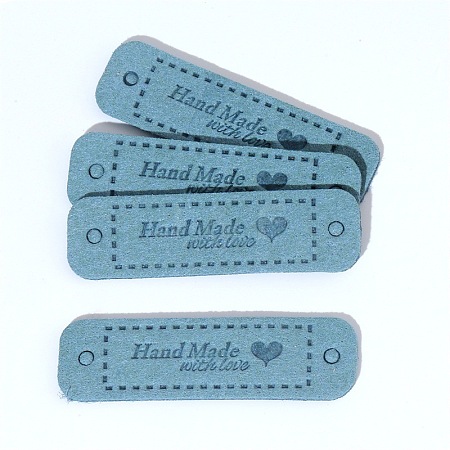 Microfiber Leather Labels DIY-TAC0005-56B-1