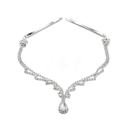 Alloy Rhinestone Hair Chain OHAR-M044-01S-1