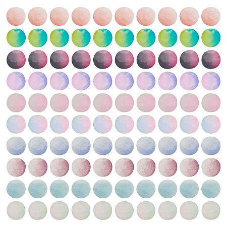 200Pcs 10 Colors Crackle Glass Beads Strands GLAA-TA0003-31B-1