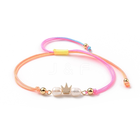 Adjustable Nylon Thread Braided Bead Bracelets BJEW-JB05331-03-1