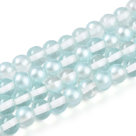 Baking Paint Transparent Glass Beads X1-DGLA-N011-6mm-05-1